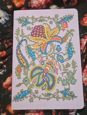 Vera Bradley Purple Floral Paisley Fabric Notebook